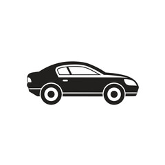 Obraz premium Clean car silhouette icon in various colors on white background