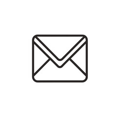 Clean outline email icon with vibrant color options on white background