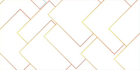 Minimalist abstract background with a white base, with a geometric pattern composed of thin, multi-sized rectangles.architectural concept with Isometric squares & Geometric line design. 