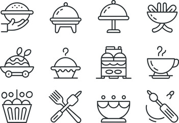 set of food icons
