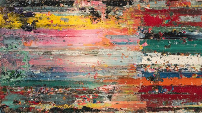 Abstract horizontal stripes of vibrant colors