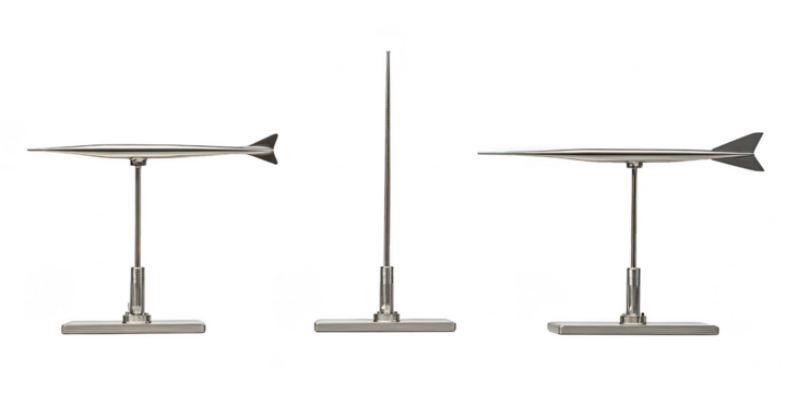 Sleek Silver Aerodynamic Models isolated on a transparent background