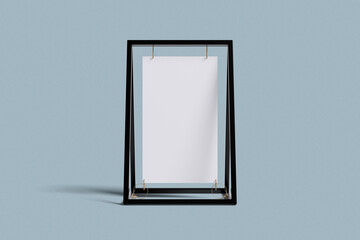 menu template for mockup on blue background