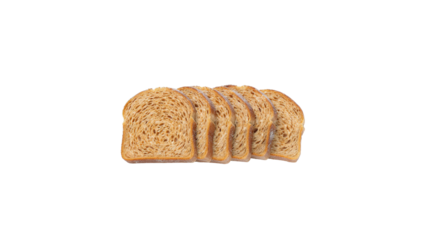 Sliced whole wheat bread on transparent background png