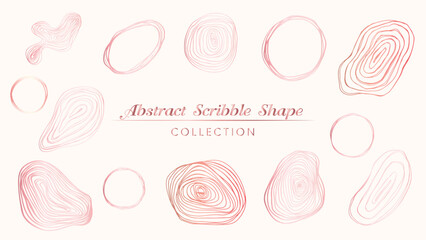 Soft pink watercolor abstract label stamp vector for modern packaging and branding