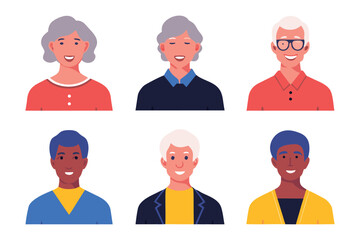 Diverse Portraits: A collection of diverse individual portraits showcasing different ethnicities and ages. Capture the beauty of human diversity and unique personalitites.