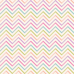 Chevron seamless pattern. Colorful zig zag background. Vector editable background.