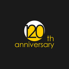 anniversary logo design, 120th anniversary, symbol, icon, party, logo design for 120th anniversary, vector, success, illustration, birthday, symbol, background, year, congratulations, greeting, invita