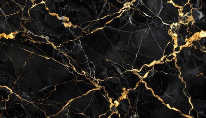 Black marble with gold veins