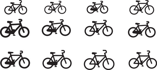 Bike Vector Icons | Bicycle and Cycling Transportation Set