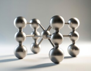 Geometric molecular structure turned into a modern sculptural composition.