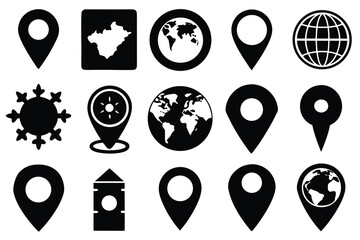 Location Pin Icon for Maps and Travel Design