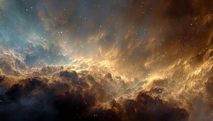 Fototapeta premium A stunning cosmic scene showcasing vibrant colors and clouds.