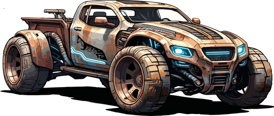 Old, rusty vintage trucks and cars stand as classic vehicles on a road, their tires hinting at past off-road adventures