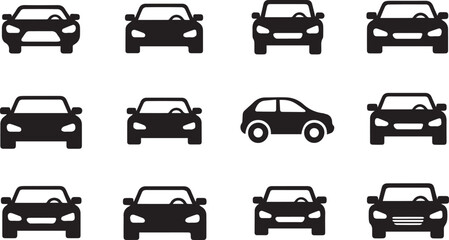 Car Vector Icons | Vehicle and Transportation Illustration Set