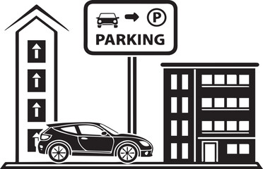 Street Parking Sign Near House