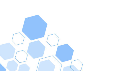 Abstract blue hexagon shape for frame illustration design