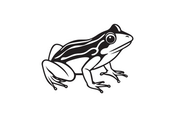Fototapeta premium Pa cm an frog silhouette.