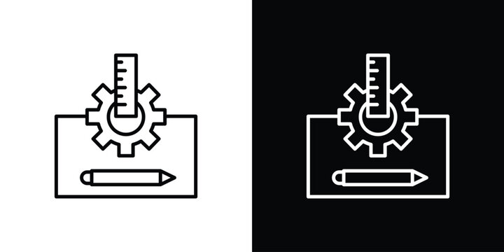 Prototyping icon For your design, logo. Vector illustration. Editable Stroke.
