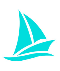 Boat clip art design on plain white transparent isolated background for card, shirt, hoodie, sweatshirt, apparel, tag, mug, icon, poster or badge