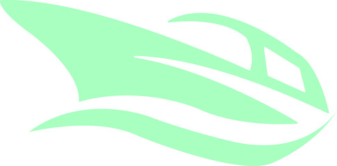 Boat clip art design on plain white transparent isolated background for card, shirt, hoodie, sweatshirt, apparel, tag, mug, icon, poster or badge