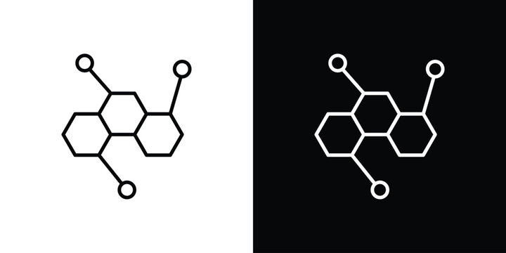 Hormones icon For your design, logo. Vector illustration. Editable Stroke.