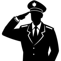 Officer saluting in uniform police officer salute