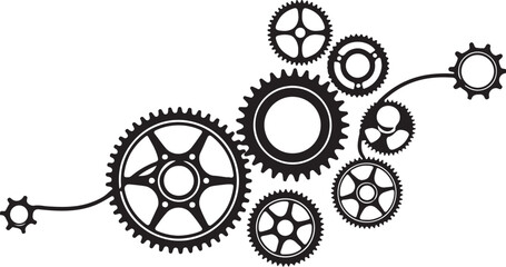 Interconnected Gears a Complex Mechanism of Cogs and Wheels Symbolizing Innovation Precision and Intricate Engineering for Technological Advancement