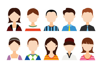 Anonymous Avatars: A collection of diverse, faceless avatar icons representing individuals, symbolizing anonymity and representing the concept of identity and online representation.