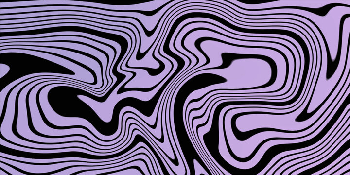 Bold fluorescent lines repeating in rhythmic pulses of color and  dynamic liquid textures Abstract linear distorted pattern. wavy psychedelic texture