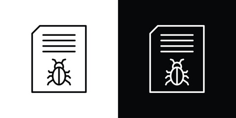 Fototapeta premium Bug report icon For your design, logo. Vector illustration. Editable Stroke.