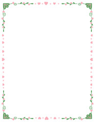 Valentine’s day border frame. love heart doodle border. doodle borders and frames. Hand drawn borders clipart.