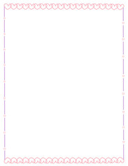 Obraz premium Valentine’s day border frame. love heart doodle border. doodle borders and frames. Hand drawn borders clipart.