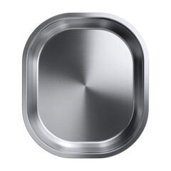 Obraz premium Minimalist Metal Tray: A close-up shot of a sleek, modern metal tray, showcasing its smooth, reflective surface and minimalist design.