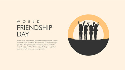 vector friendship day poster template