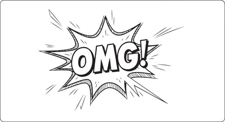 Fototapeta premium Black and white comic book style 