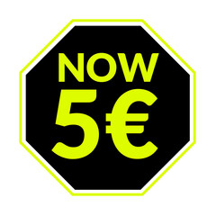 Now 1 2 4 5 6 7 8 9 10 11 12 13 14 15 16 17 18 19 20 € euro price tag, black colour png, Now €...