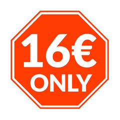 Prices only 1 2 4 5 6 7 8 9 10 11 12 13 14 15 16 17 18 19 20 € euro red colour png, Only € red sale png, stylish discount green badge png