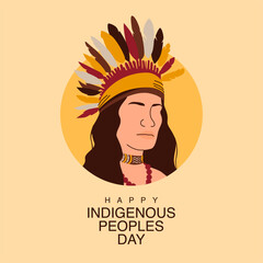 vector world indigenous peoples day poster template
