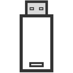 white usb flash drive icon