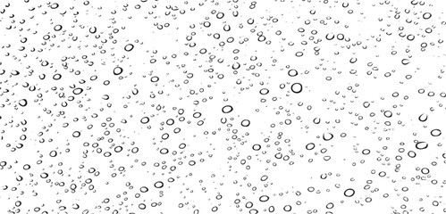 Small water drops texture vector. Rainy window overlay texture. Rain on glass background. Abstract halftone textured effect. Vector Illustration. EPS10.