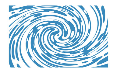 Abstract Blue and White Vortex Pattern, Water Swirl Illustration