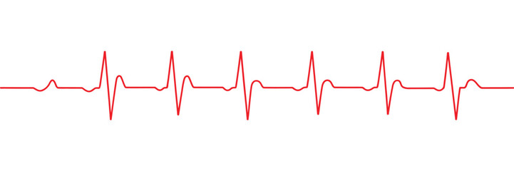 heart graph, heartbeat pulse line icon vector isolated on white background