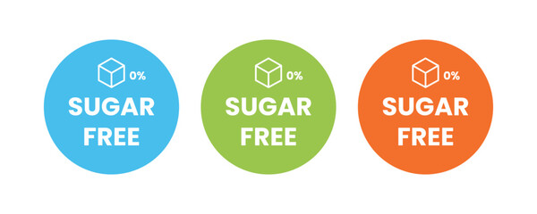 Sugar free label sticker stamp badge symbol vector illustration isolated on white background