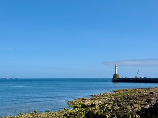 Lighthouse in Greyhope Bay, Aberdeen