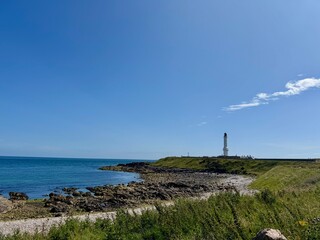 Lighthouse in Greyhope Bay, Aberdeen