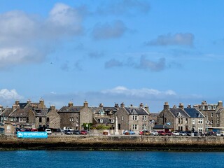 Old fishing village in Greyhope Bay, Aberdeen