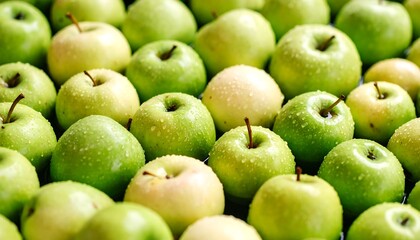 Close-up of fresh green apples