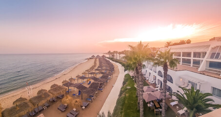 Landscape in a beach in Hammamet, Tunisia