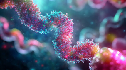 Naklejka premium 3D Human Stem Cell Therapy Research: A Concept of Cellular Biology and Future Medicine